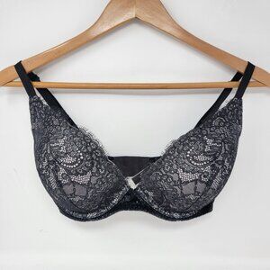 Victoria's‎ Secret 32DDD Very Sexy Lightly Lined Plunge Black Lace Bra